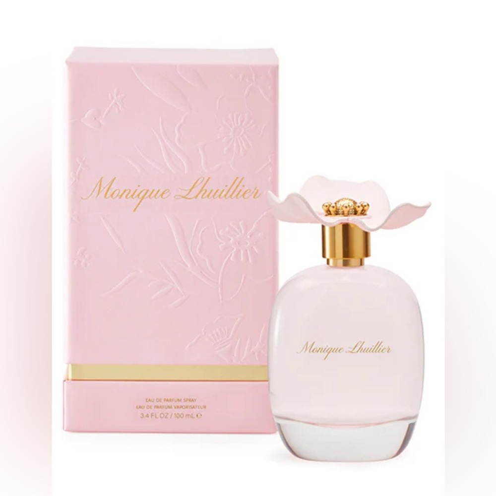 Monique Lhuillier Fragrance with Pink and Gold Accents